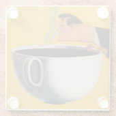 ヴィンテージコーヒー広告 ガラスコースター (裏面)