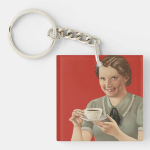 ヴィンテージコーヒー広告 キーホルダー