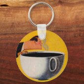 ヴィンテージコーヒー広告 キーホルダー (正面)