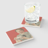 ヴィンテージコーヒー広告 ストーンコースター (横)