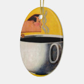 ヴィンテージコーヒー広告 セラミックオーナメント (左)