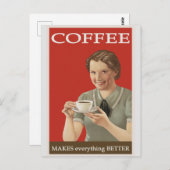 ヴィンテージコーヒー広告 ポストカード (正面/裏面)