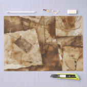 ヴィンテージコーヒー染色デコペプリント 薄葉紙 (クラフト)