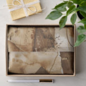 ヴィンテージコーヒー染色デコペプリント 薄葉紙 (ギフト)