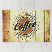 ヴィンテージコーヒー標識紙ランチョンマット ペーパーパッド (正面)