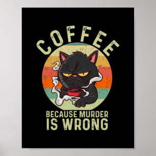 ヴィンテージコーヒー殺人が猫を間違おもしろいえた ポスター