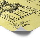 ヴィンテージコーヒー特許プリントポスターの組み合わせ ポスター (角)