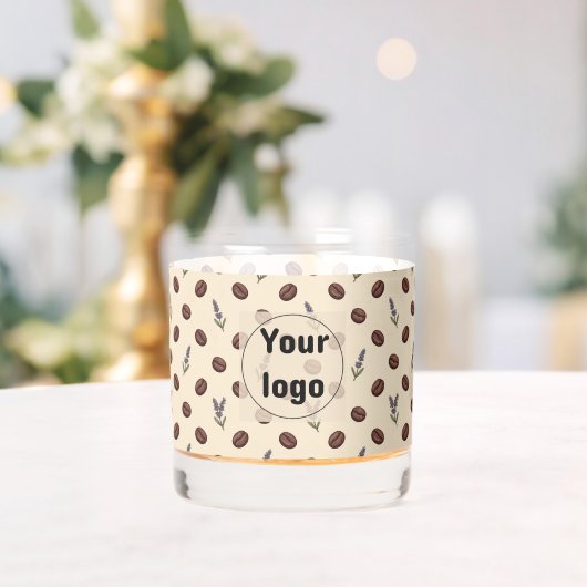 ヴィンテージコーヒー豆とラベンダーのシームレスパターン ウイスキーグラス (インサイチュ (ウェディング))