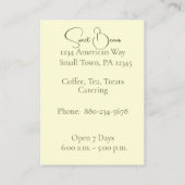 ヴィンテージコーヒー豆コーヒーショップの名刺 名刺 (裏面)