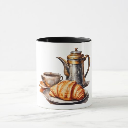 ヴィンテージコーヒー&クロワッサンマグ マグカップ (中央)
