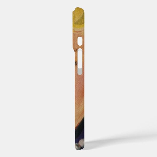 ヴィンテージコーヒー、ハッピーウーマンとレトロコーヒーカップ Case-Mate iPhoneケース (裏面 / 左)