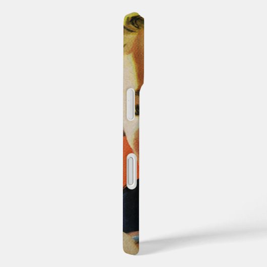 ヴィンテージコーヒー、ハッピーウーマンとレトロコーヒーカップ Case-Mate iPhoneケース (裏面 / 右)