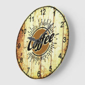 ヴィンテージコーヒー ラージ壁時計 (傾斜)