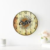 ヴィンテージコーヒー ラージ壁時計 (ホーム)