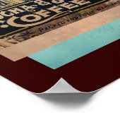 ヴィンテージコーヒーmocha javaラベルポスター ポスター (角)