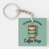 ヴィンテージコーヒ素朴ーフカフェエステティックアート キーホルダー (正面)