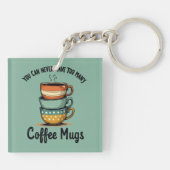 ヴィンテージコーヒ素朴ーフカフェエステティックアート キーホルダー (裏面)