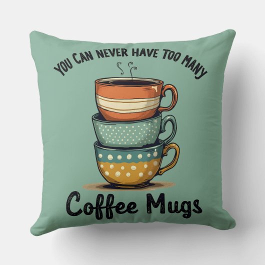 ヴィンテージコーヒ素朴ーフカフェエステティックアート クッション (裏面)