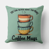 ヴィンテージコーヒ素朴ーフカフェエステティックアート クッション (正面)