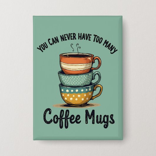 ヴィンテージコーヒ素朴ーフカフェエステティックアート 缶バッジ (正面)