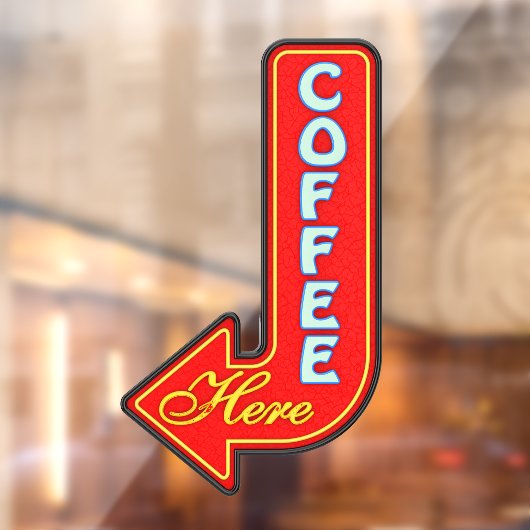 ヴィンテージコーヒ離れー矢印 ウィンドウサイン (シート2)