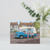 ヴィンテージコーマーアイスクリームトラック ポストカード (スタンド正面)