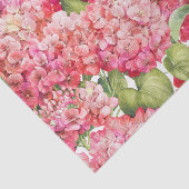 ヴィンテージコーラルピンクアジサイ花柄 薄葉紙 (詳細)