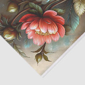 ヴィンテージコーラルピーニーブーケデクページ 薄葉紙 (詳細)