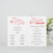 ヴィンテージコーラルラブストーリー結婚式 プログラム (スタンド正面)