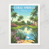 ヴィンテージコーラル春フロリダ ポストカード (正面)
