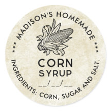 ヴィンテージコーンシロップの黒と白のコブ