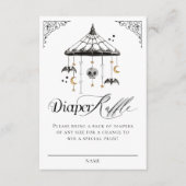 ヴィンテージゴシッエレガントクベビー携帯おむつラッフル エンクロージャーカード (正面)