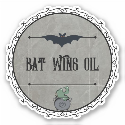 ヴィンテージゴシックこうもりウィング油カスタムハロウィーン シール (正面)