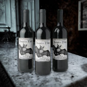 ヴィンテージゴシックこうもりハロウィンヴァンパイアエリクシル ワインラベル