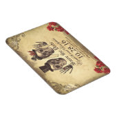 ヴィンテージゴシックのスケルトンのカップルの日付を保存 マグネット (右側)