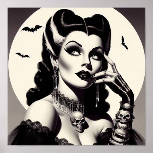 ヴィンテージゴシックのピンアップ ポスター (正面)