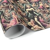 ヴィンテージゴシックのピンアップ ラッピングペーパー (ロールコーナー)