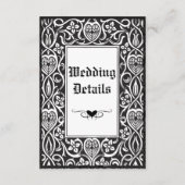 ヴィンテージゴシックの黒と白のロイクロフトフレーム エンクロージャーカード (正面)