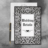 ヴィンテージゴシックの黒と白のロイクロフトフレーム エンクロージャーカード