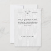 ヴィンテージゴシックの黒と白のロイクロフトフレーム サンキューカード (裏面)