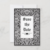 ヴィンテージゴシックの黒と白のロイクロフトフレーム セーブザデート (正面)