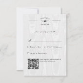 ヴィンテージゴシックの黒と白のロイクロフトフレーム 出欠カード (裏面)