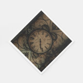 ヴィンテージゴシックアンティークウォールクロックスチームパンク スタンダードランチョンナプキン (角)