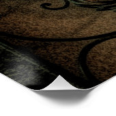 ヴィンテージゴシックアンティークウォールクロックスチームパンク ポスター (コーナー)