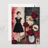 ヴィンテージゴシックエレガントお洒落 ポストカード (正面/裏面)