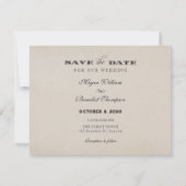 ヴィンテージゴシックオーナメント結婚ズ セーブザデート (裏面)