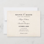 ヴィンテージゴシックオーナメント結婚ズ セーブザデート (裏面)