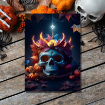 ヴィンテージゴシックカボチャとスカルスプキーのハロウィーン