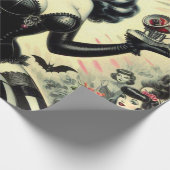 ヴィンテージゴシックガールイラストレーション ラッピングペーパー (角)