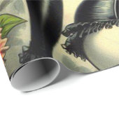 ヴィンテージゴシックガールイラストレーション ラッピングペーパー (ロールコーナー)